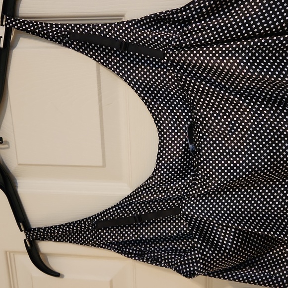 New York & Co size XL black with white polka dots tank top - Picture 2 of 2
